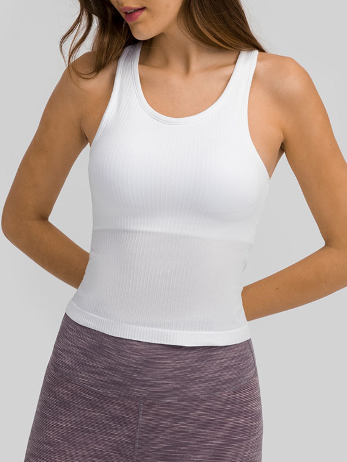 Millennia Round Neck Racerback Active Tank, 4 Colors