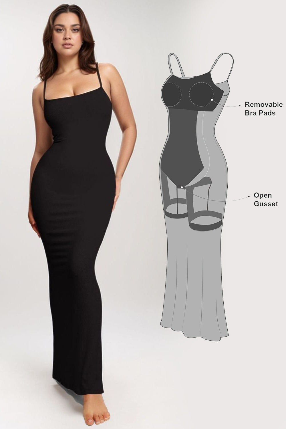 Basic Bae Built-In Shapewear Sleeveless Maxi Dress, 3 Colors