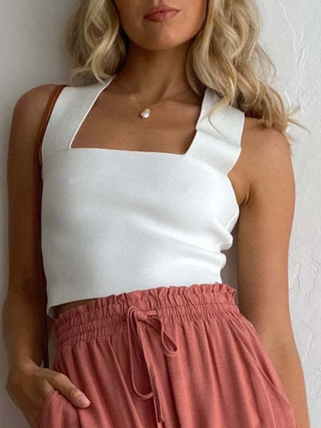 Square Neck Wide Strap Tank, 6 Colors