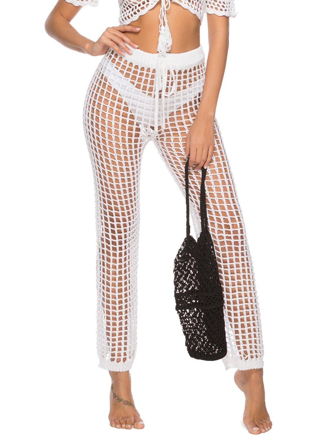 Cutout High Waist Swim Pants, 3 Colors