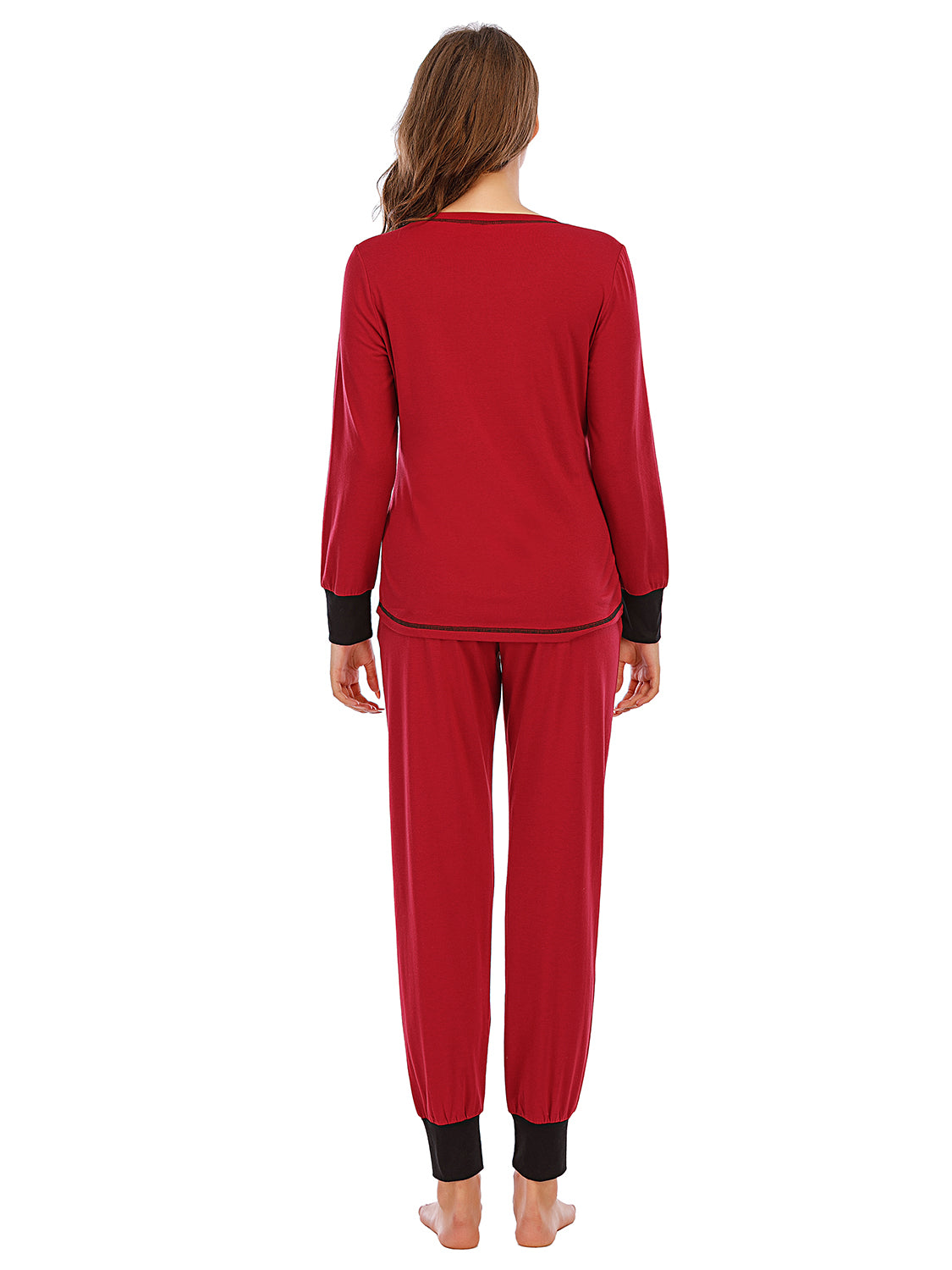 Round Neck Top and Pants Lounge Set, 3 Colors