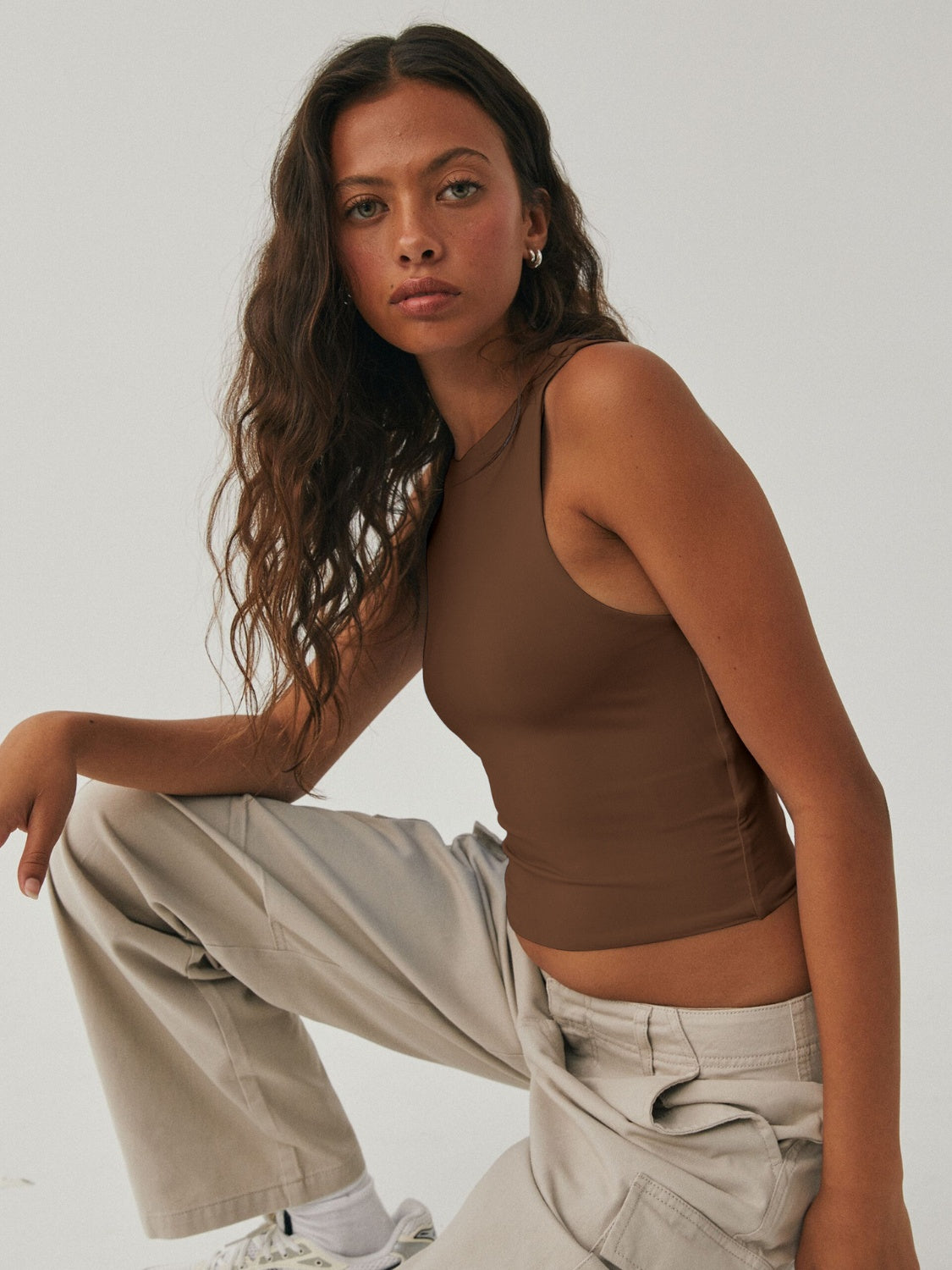 Round Neck Cropped Tank, 9 Colors