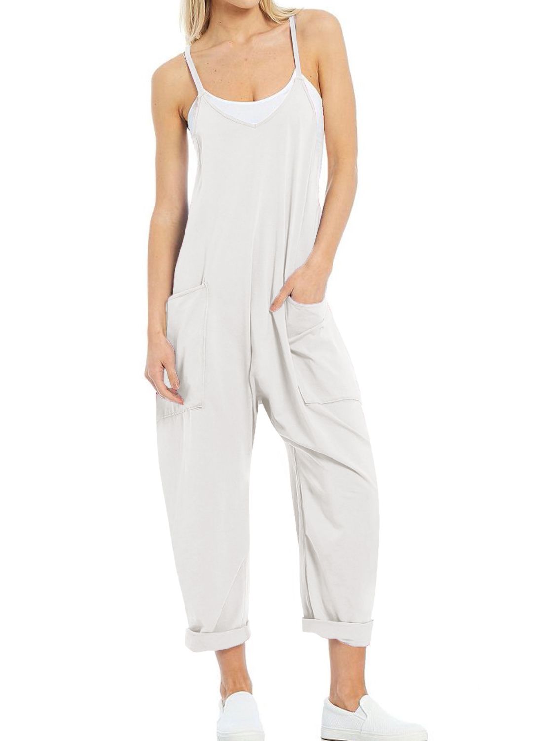 Lovelet Spaghetti Strap Jumpsuit with Pockets, 7 Colors