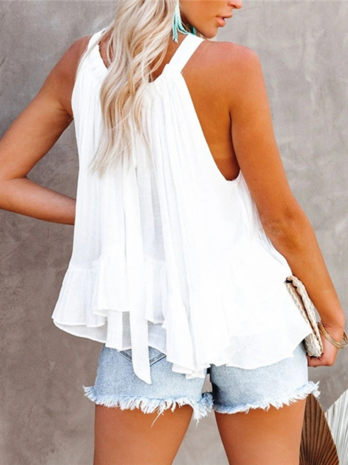 Full Size Ruched Round Neck Tank, 3 Colors