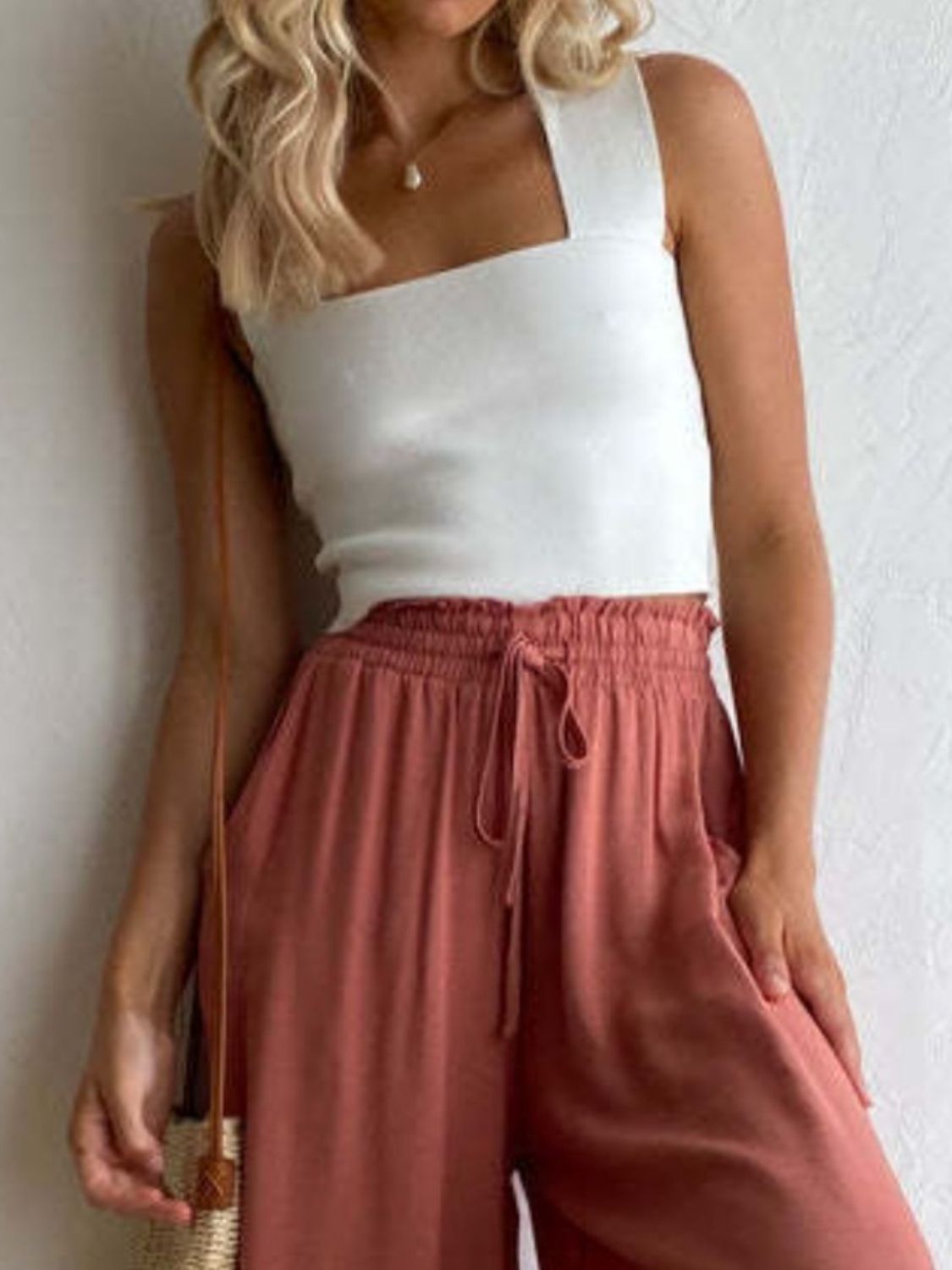 Square Neck Wide Strap Tank, 6 Colors