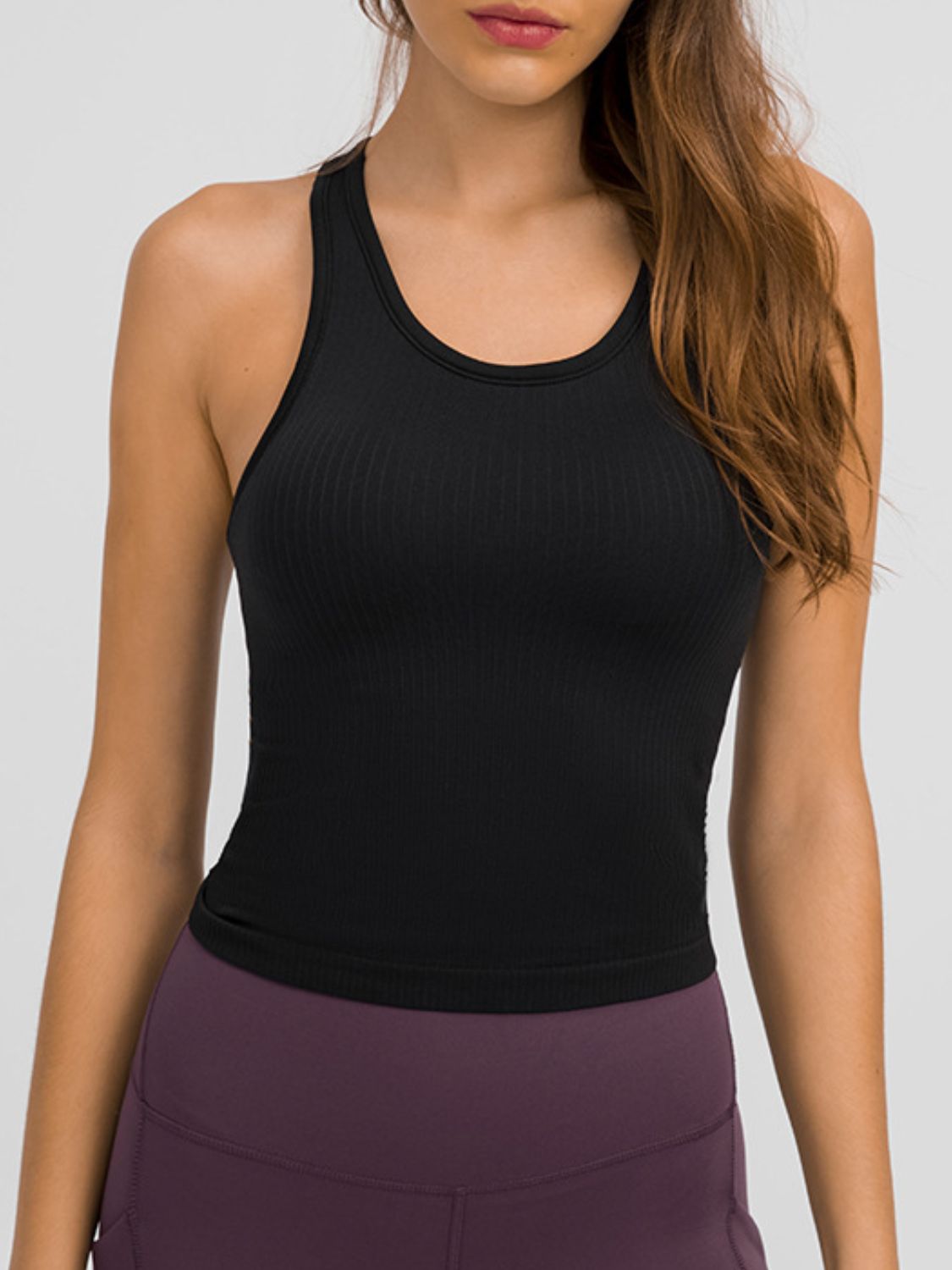 Millennia Round Neck Racerback Active Tank, 4 Colors