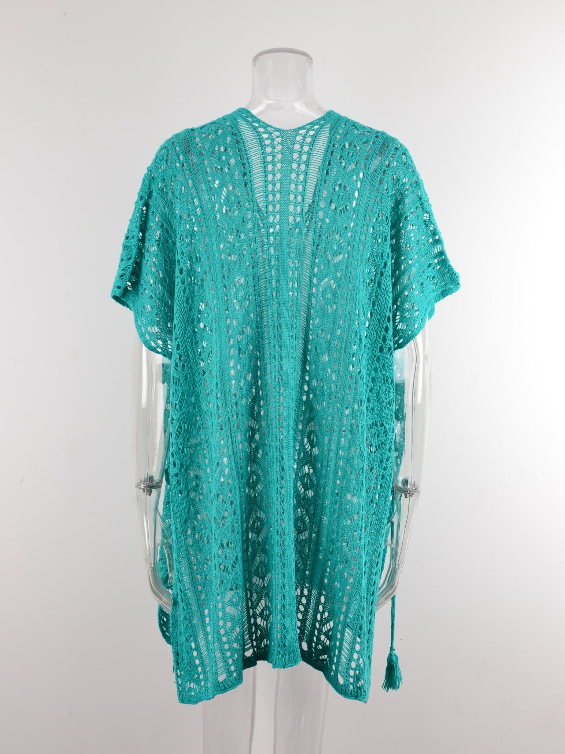 Angel Wings Cutout V-Neck Cover-Up with Tassel, 12 Colors