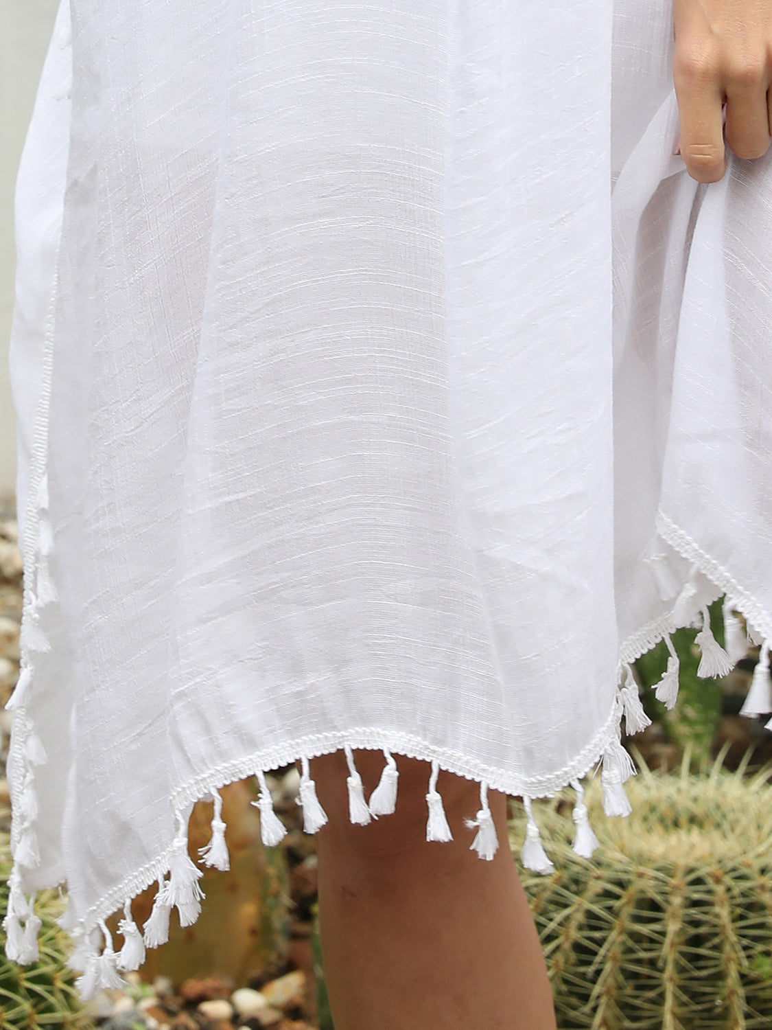 Tassel Cutout Half Sleeve Cover-Up, 3 Colors