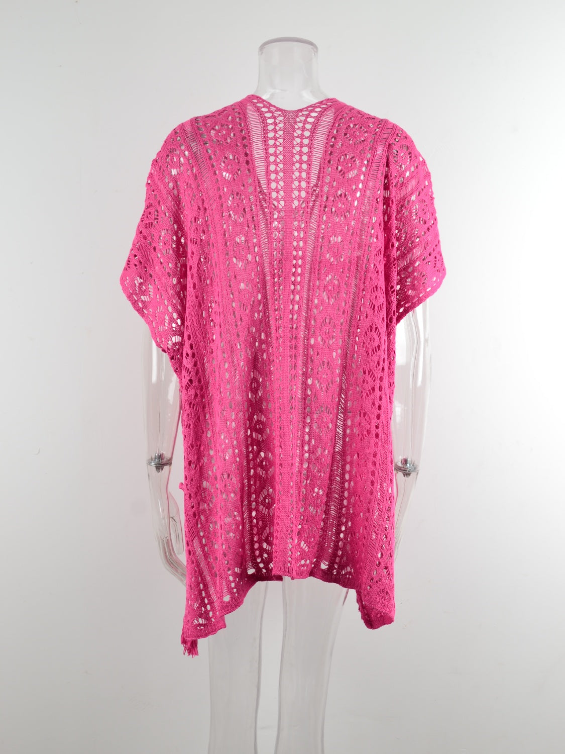 Angel Wings Cutout V-Neck Cover-Up with Tassel, 12 Colors