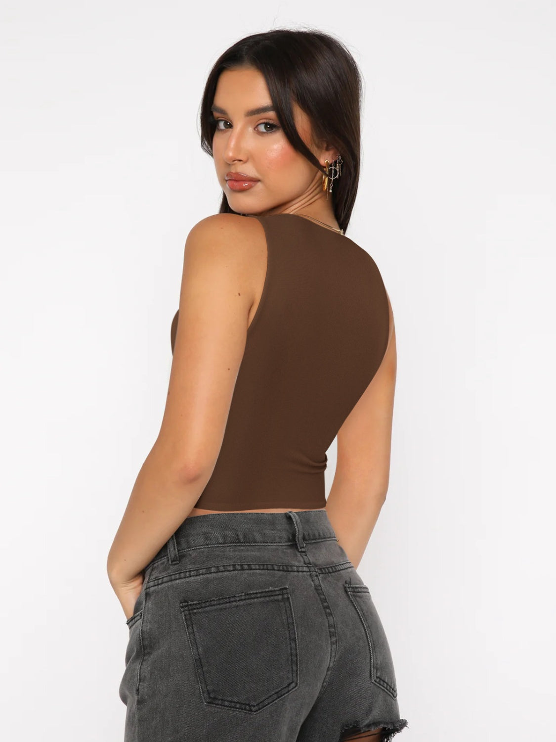 Round Neck Cropped Tank, 9 Colors