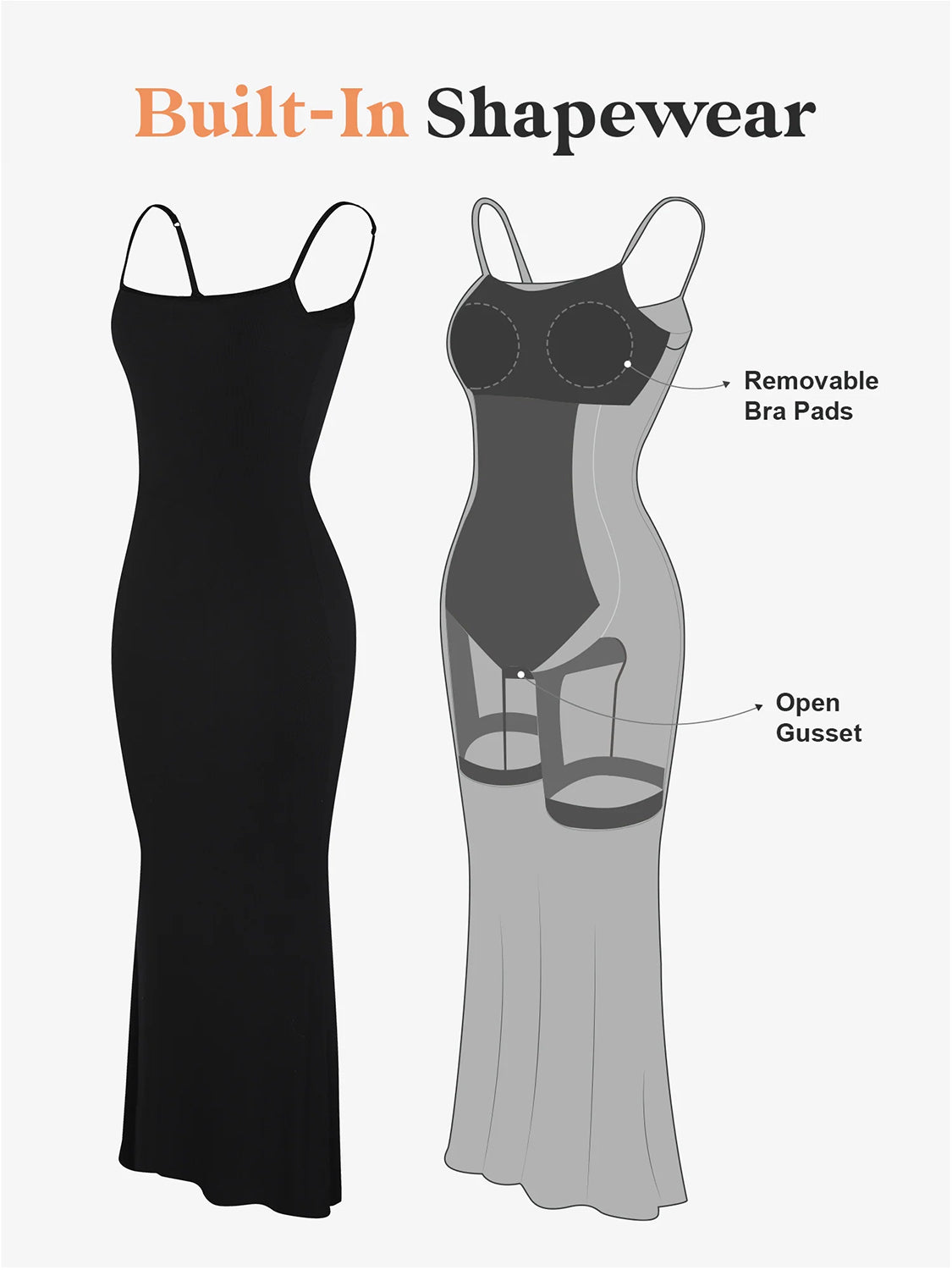 Basic Bae Built-In Shapewear Sleeveless Maxi Dress, 3 Colors