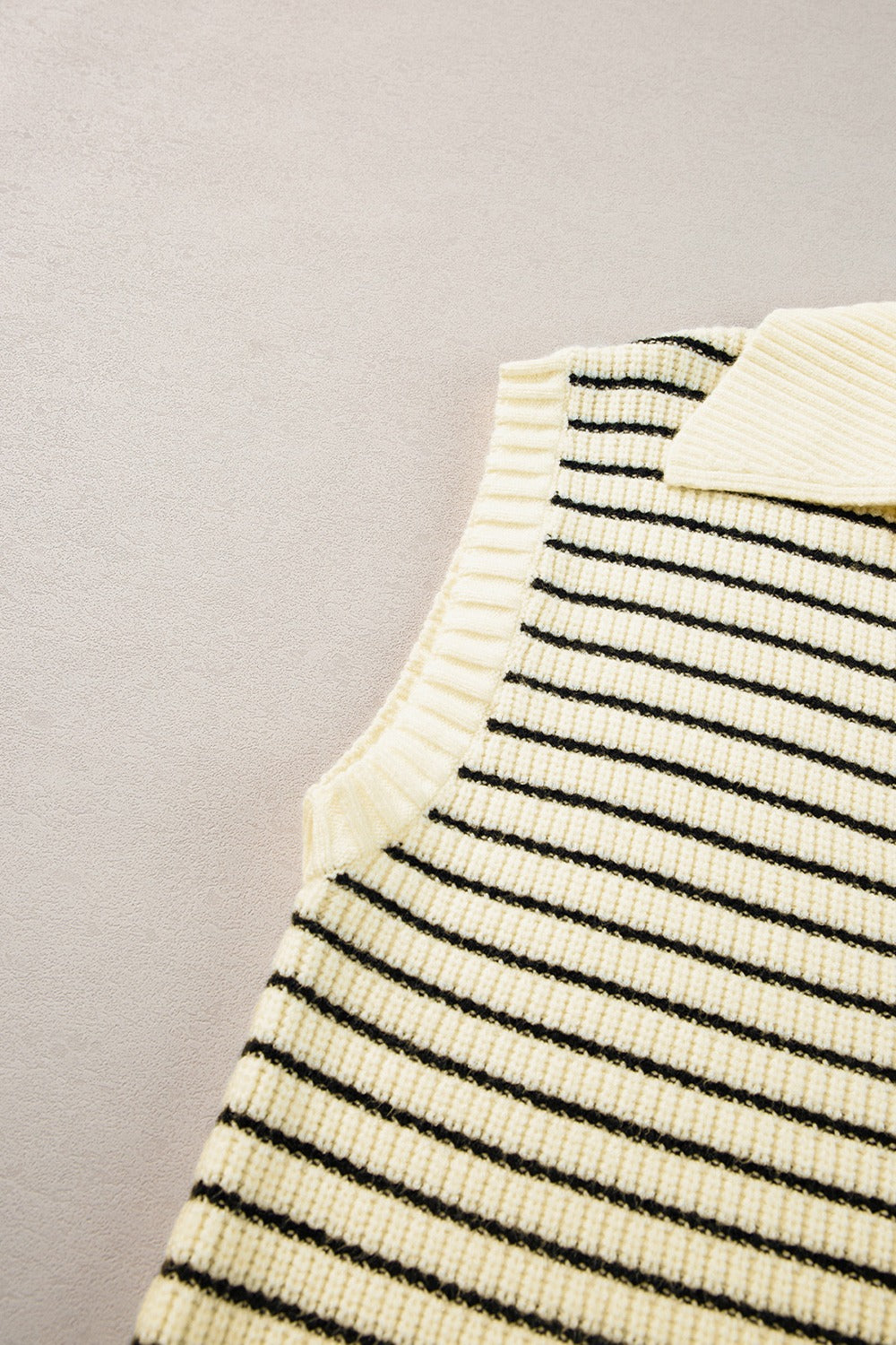 Striped Collared Neck Tank, 2 Colors