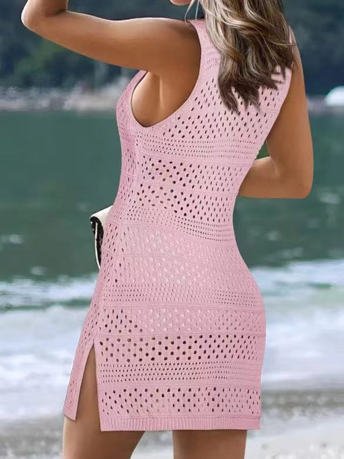 Openwork Scoop Neck Cover Up, 3 Colors
