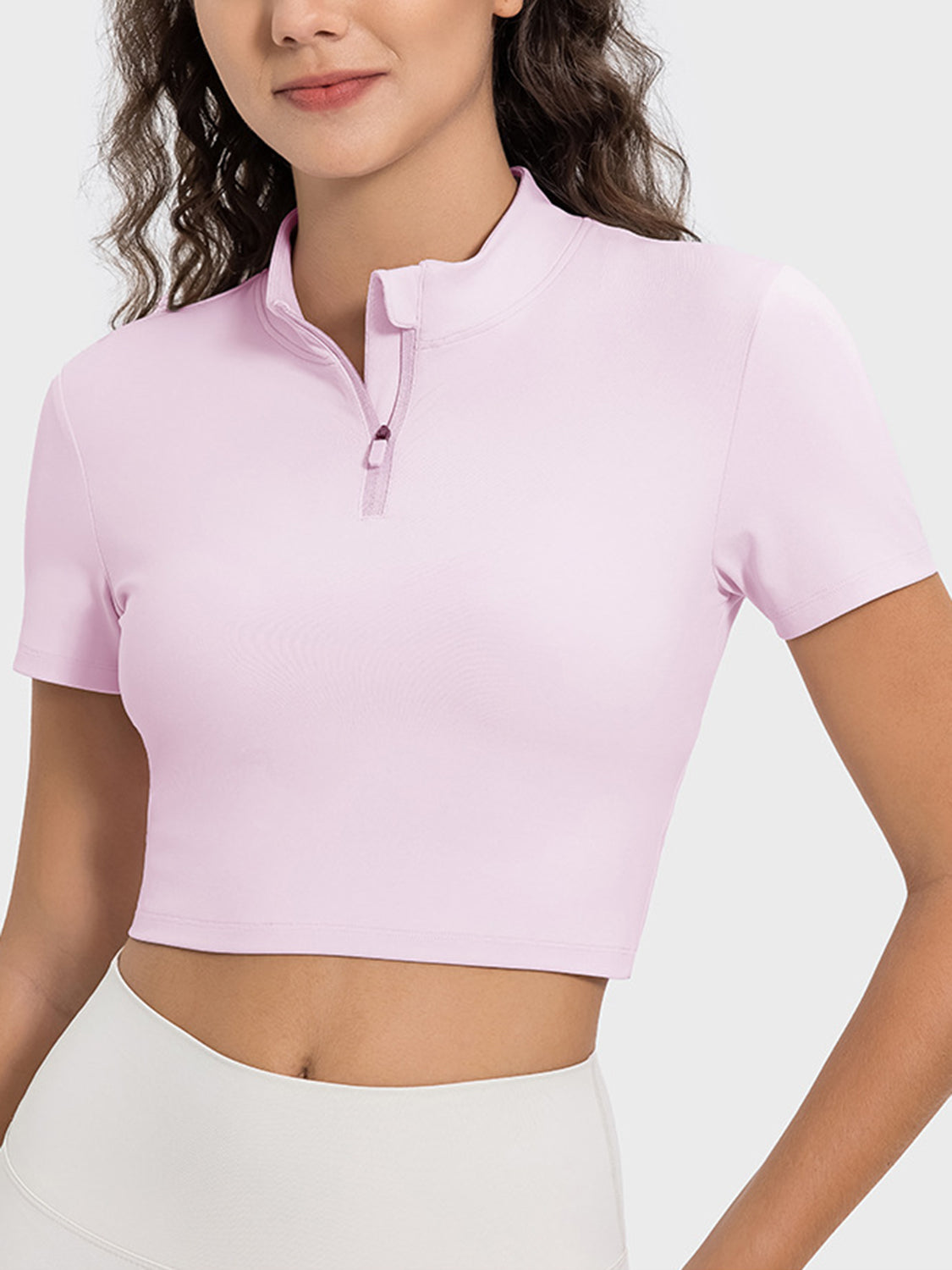 Millennia Quarter Zip Short Sleeve Active T-Shirt, 3 Colors