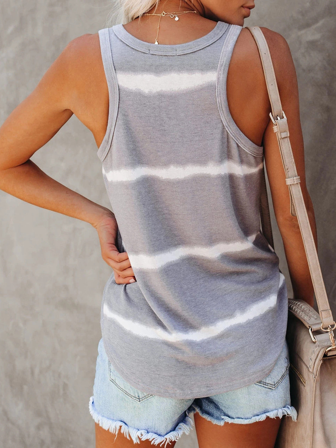 Full Size Tie-Dye Round Neck Tank, 4 Colors