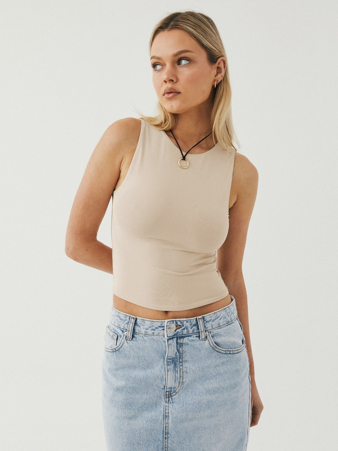 Round Neck Cropped Tank, 9 Colors