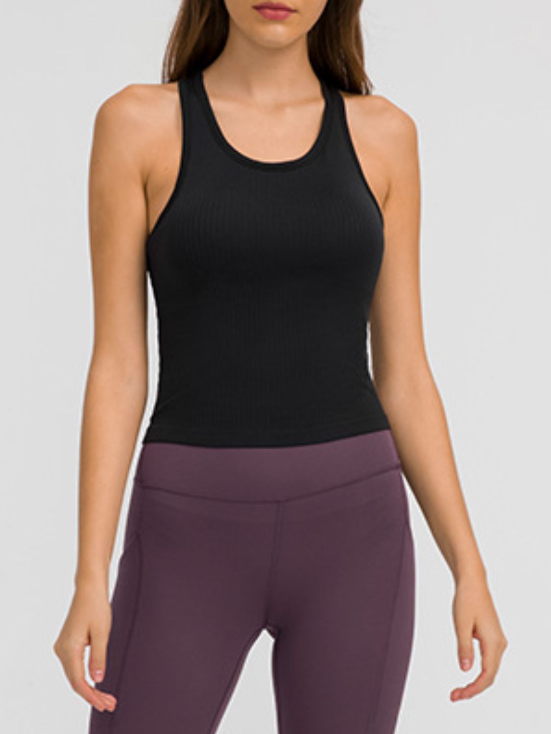 Millennia Round Neck Racerback Active Tank, 4 Colors