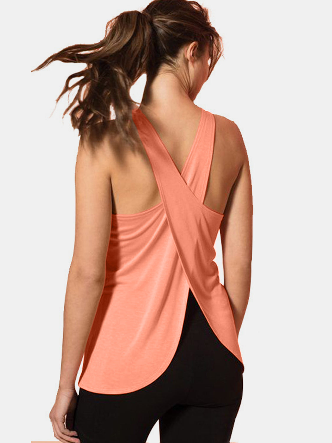 Crisscross Scoop Neck Active Tank, 5 Colors