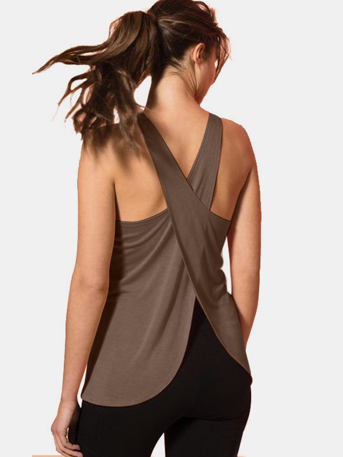 Crisscross Scoop Neck Active Tank, 5 Colors