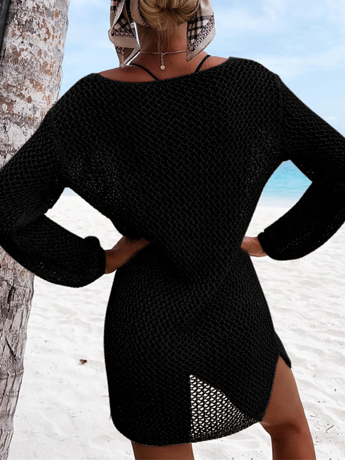 Openwork Tie Neck Cover-Up, 3 Colors