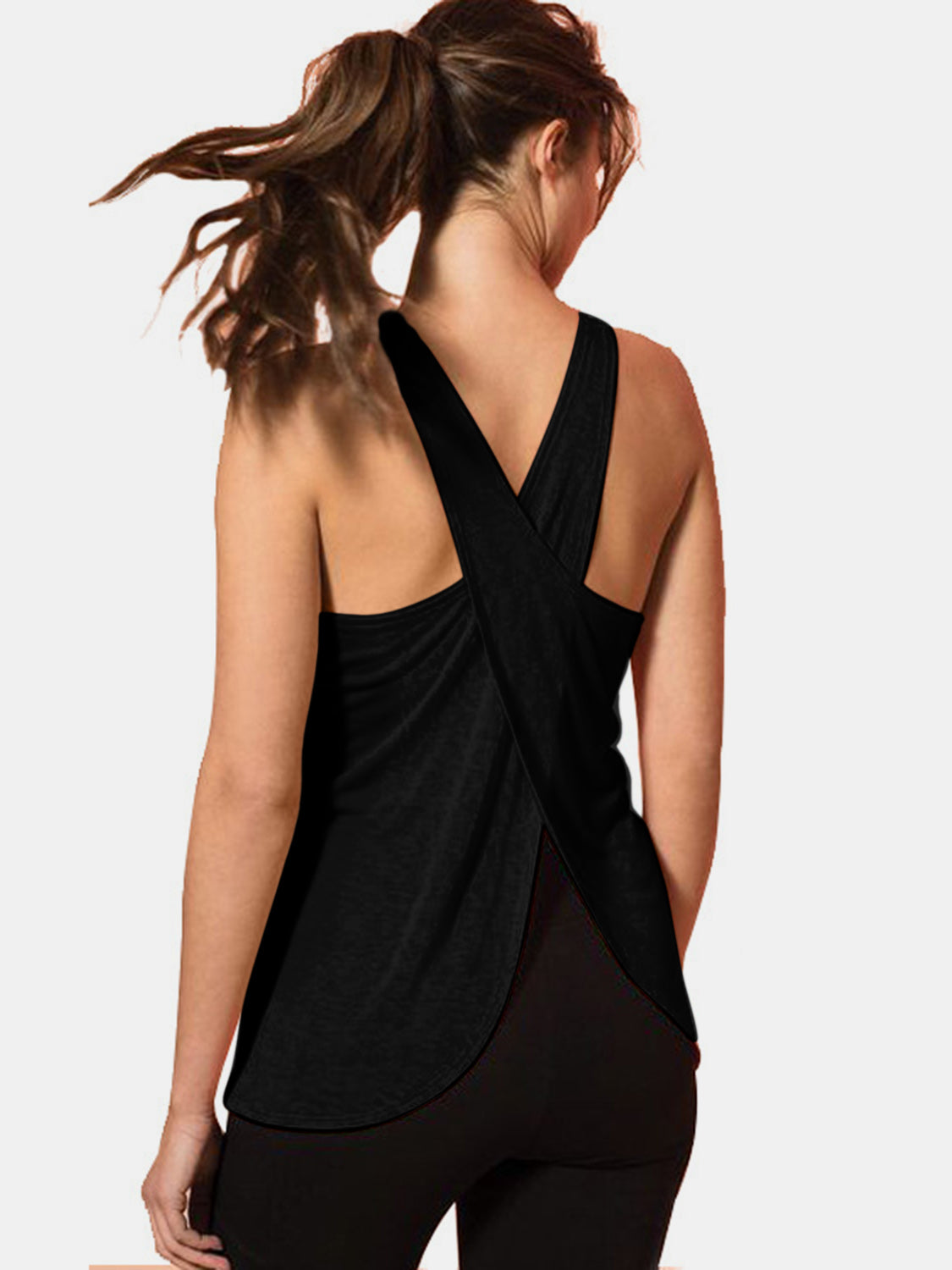 Crisscross Scoop Neck Active Tank, 5 Colors