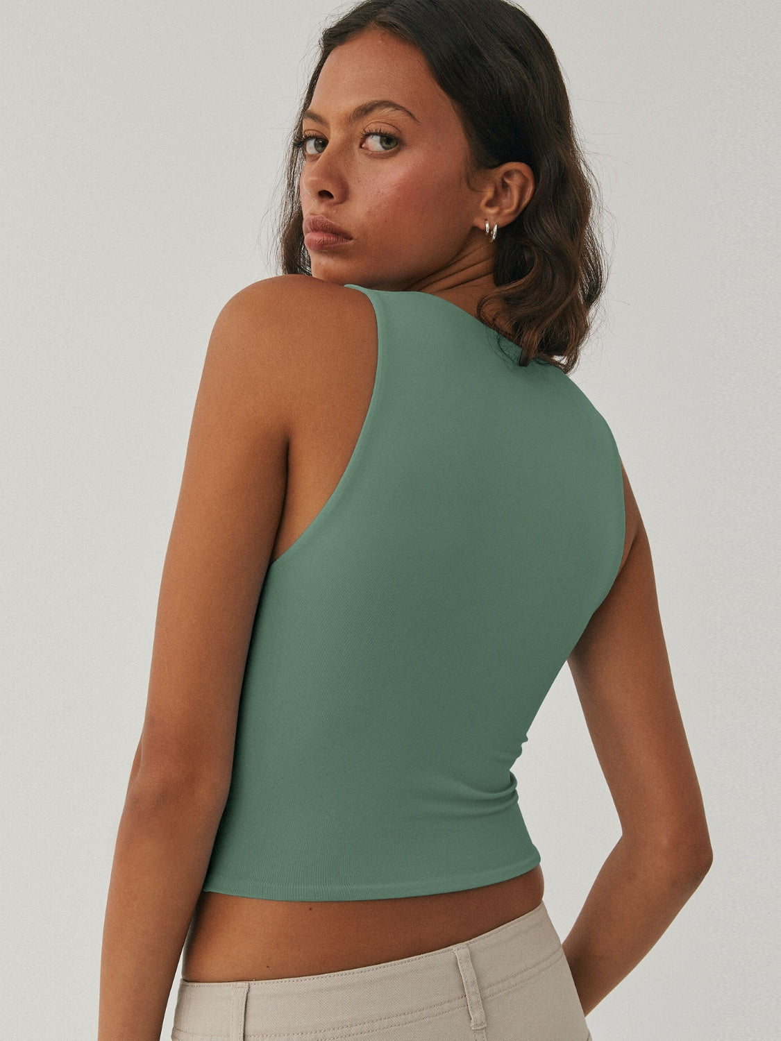 Round Neck Cropped Tank, 9 Colors