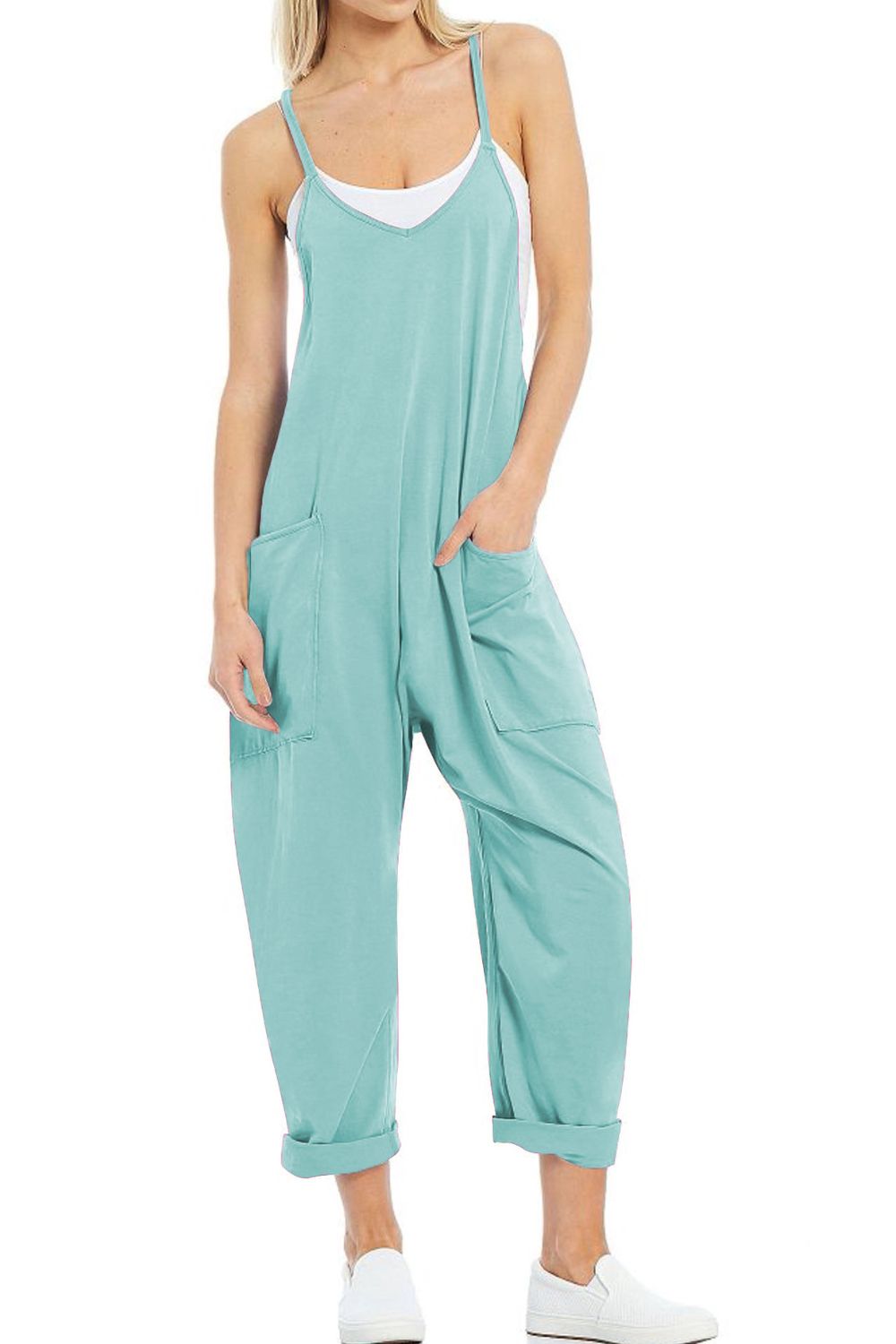 Lovelet Spaghetti Strap Jumpsuit with Pockets, 7 Colors