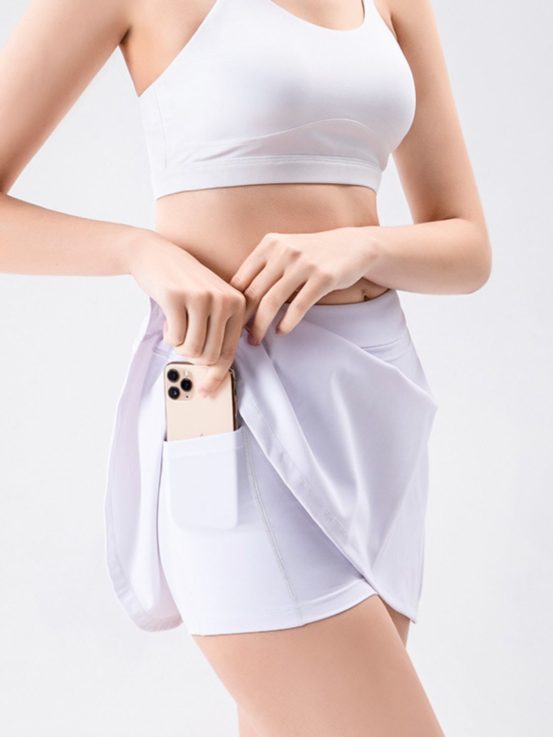 High Waist Active Skort with Pockets, 7 Colors