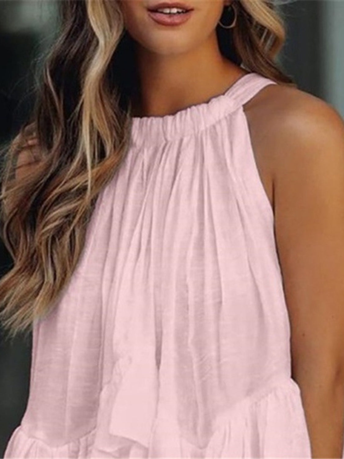 Full Size Ruched Round Neck Tank, 3 Colors