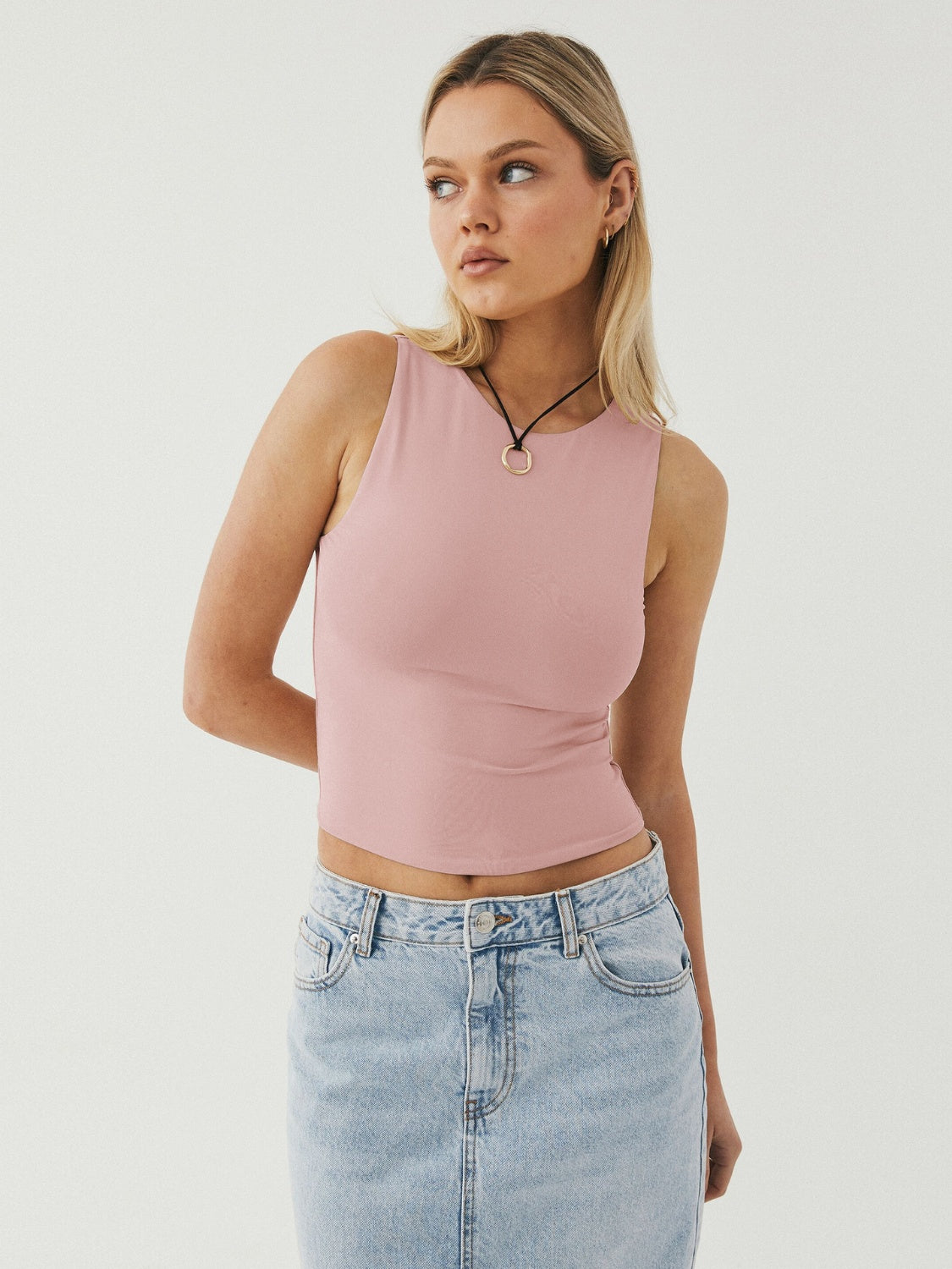 Round Neck Cropped Tank, 9 Colors