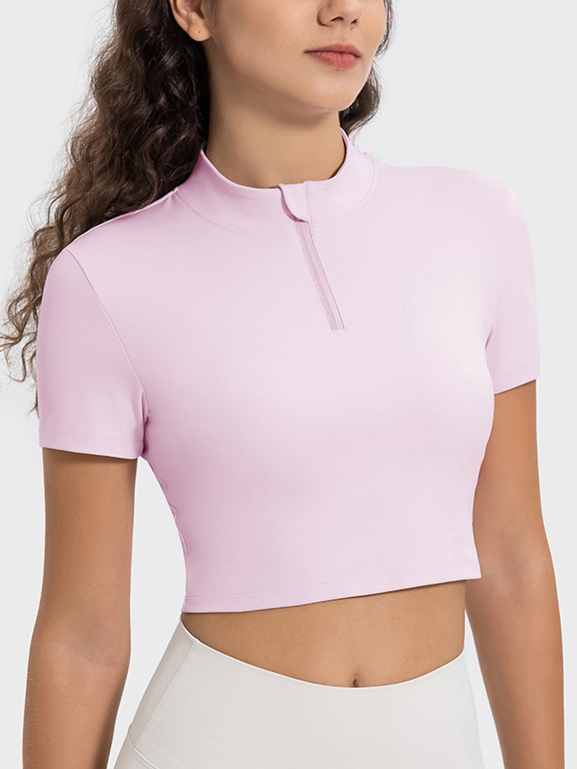 Millennia Quarter Zip Short Sleeve Active T-Shirt, 3 Colors