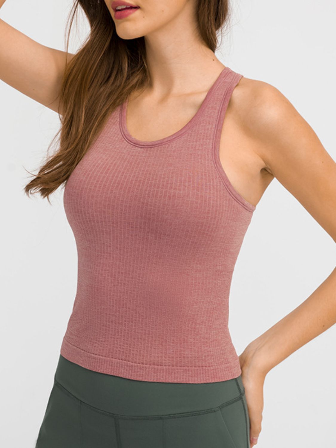 Millennia Round Neck Racerback Active Tank, 4 Colors