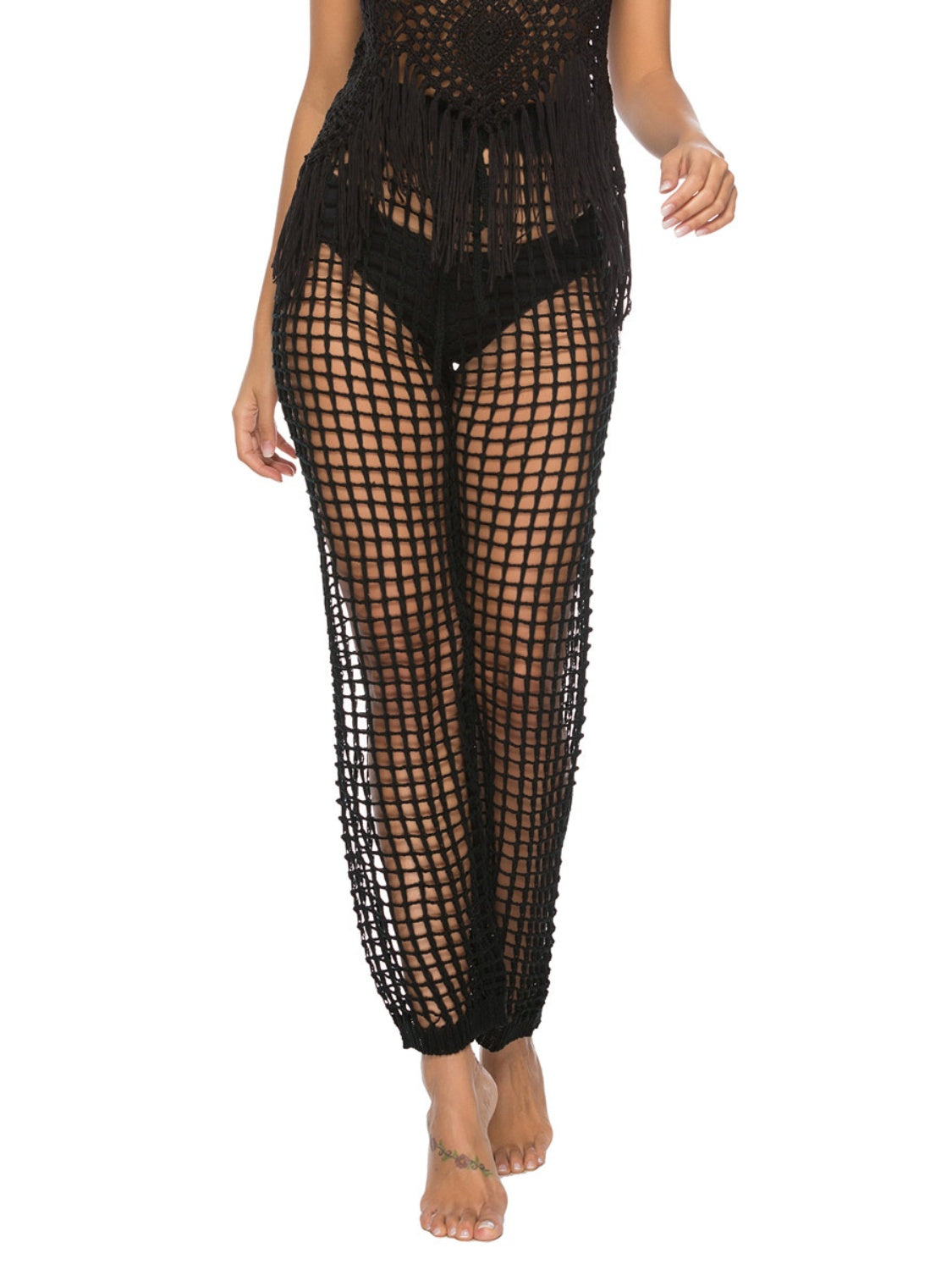 Cutout High Waist Swim Pants, 3 Colors