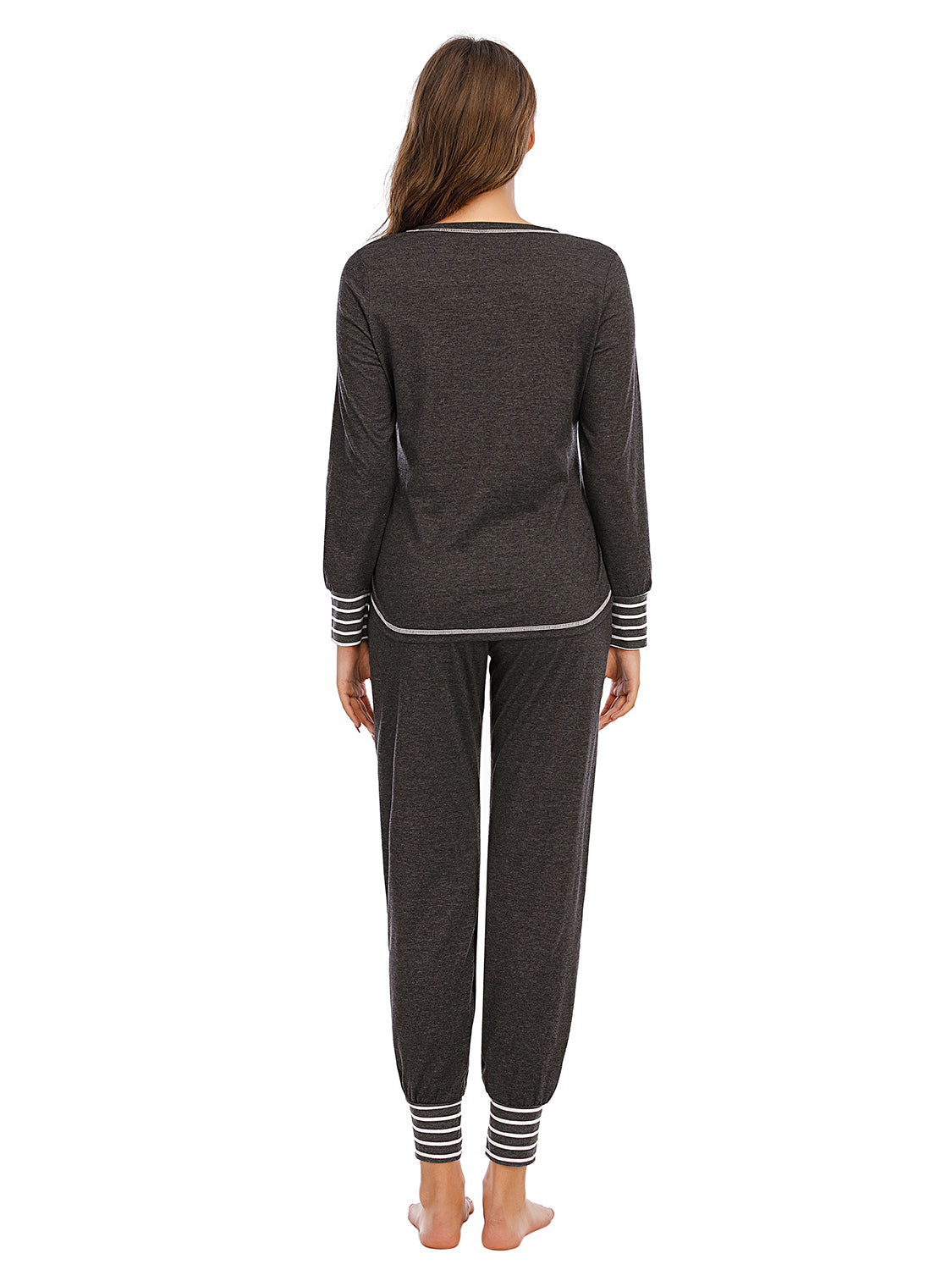 Round Neck Top and Pants Lounge Set, 3 Colors